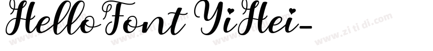 HelloFont YiHei字体转换